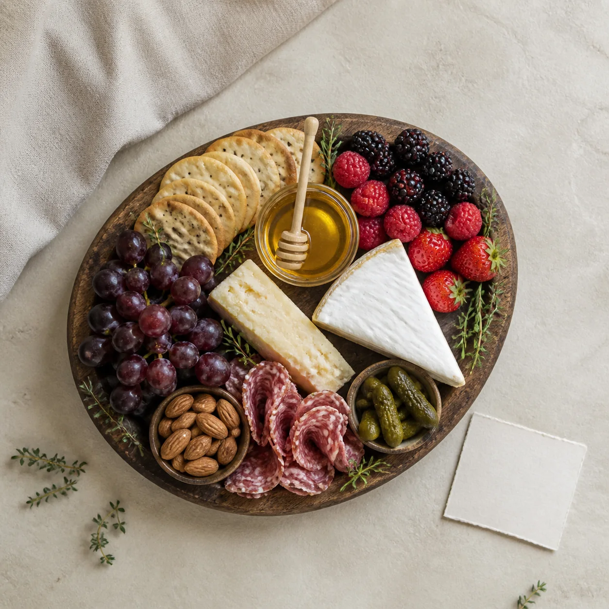 Concept placeholder: intimate charcuterie board